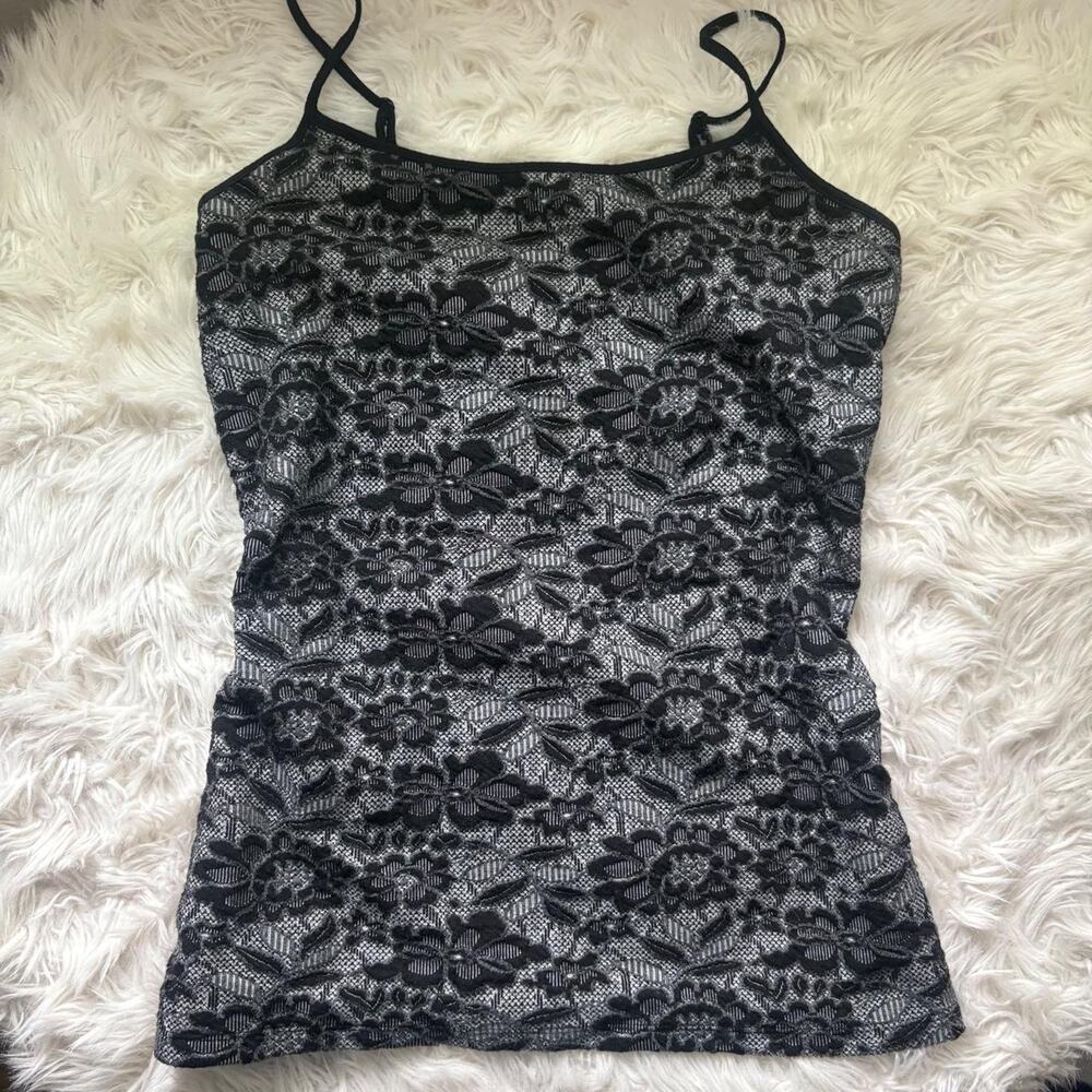 Loft black lace cami with